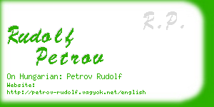 rudolf petrov business card